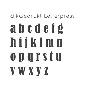 dikGedrukt | Letterpress