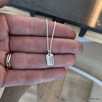 Plaatje incl. collier | Naam&Datum