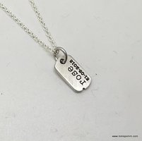 Plaatje incl. collier | Naam&Datum