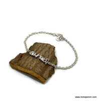 Handschrift armband zilver